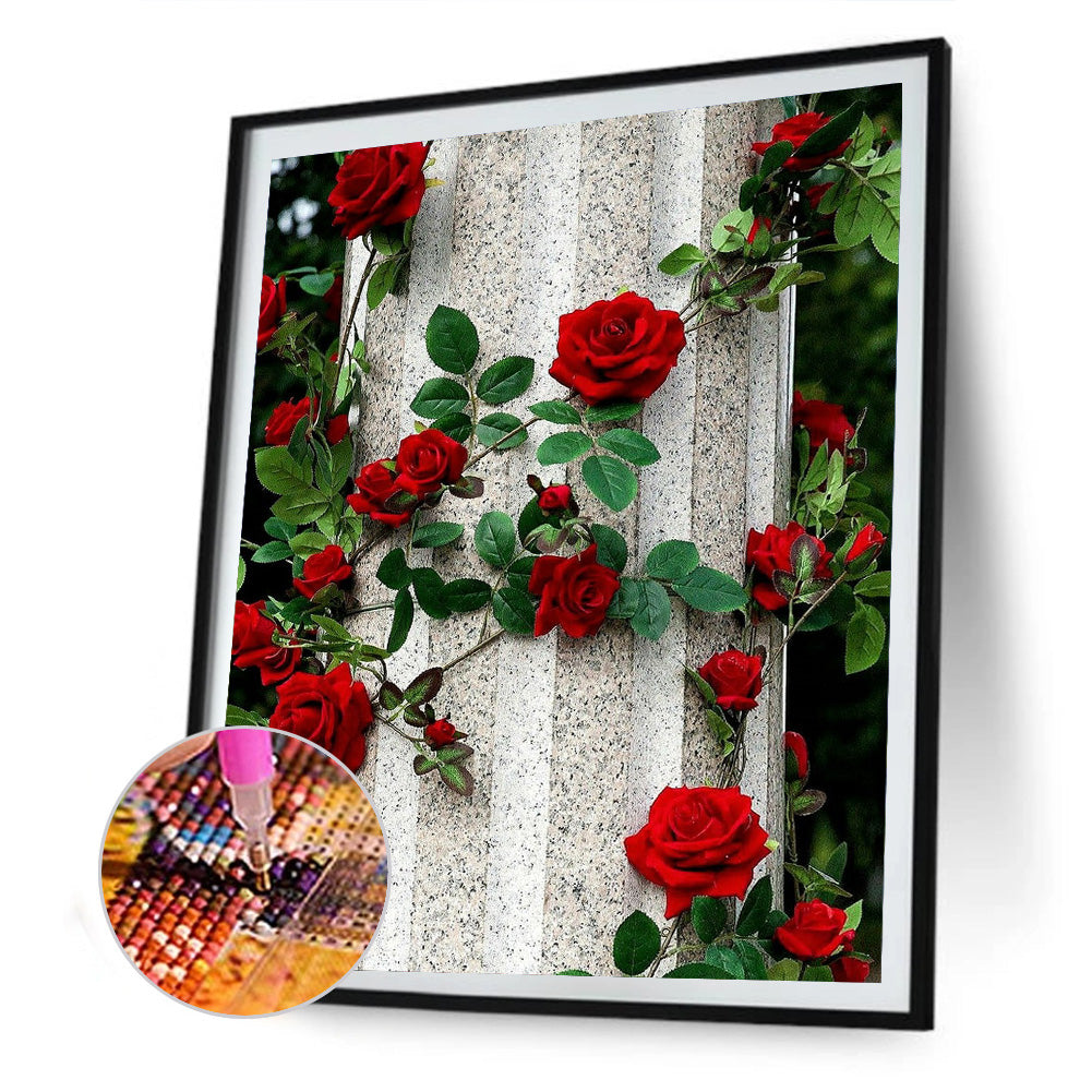 Rose - Full Round Drill Diamond Painting 30*40CM