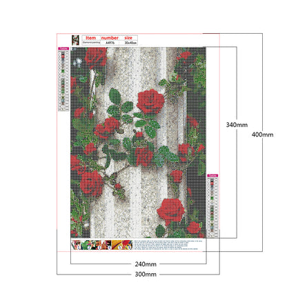 Rose - Full Round Drill Diamond Painting 30*40CM