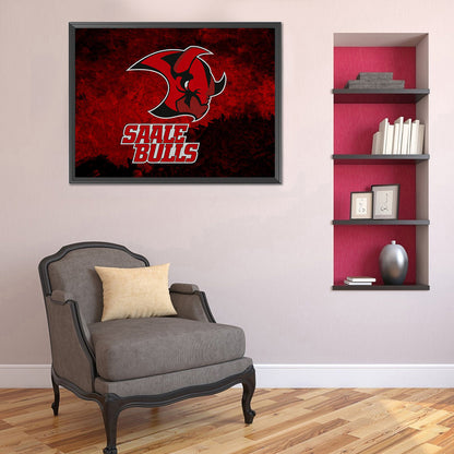 Saar Bulls Team Logo - Full Round Drill Diamond Painting 40*30CM