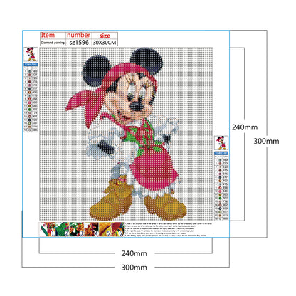 Mickey Mouse - Full Round Drill Diamond Painting 30*30CM