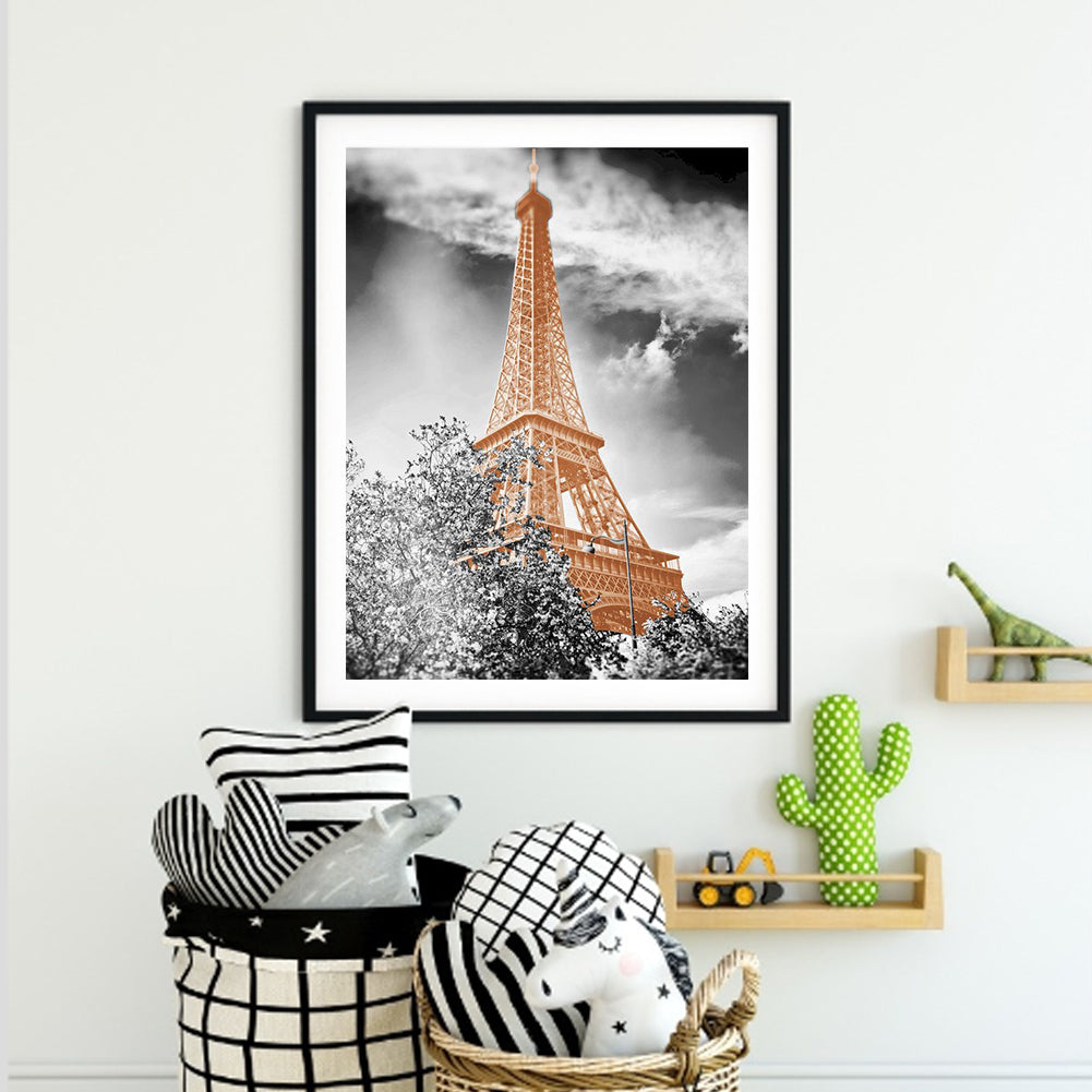 Eiffel Tower - Full Round Drill Diamond Painting 30*40CM