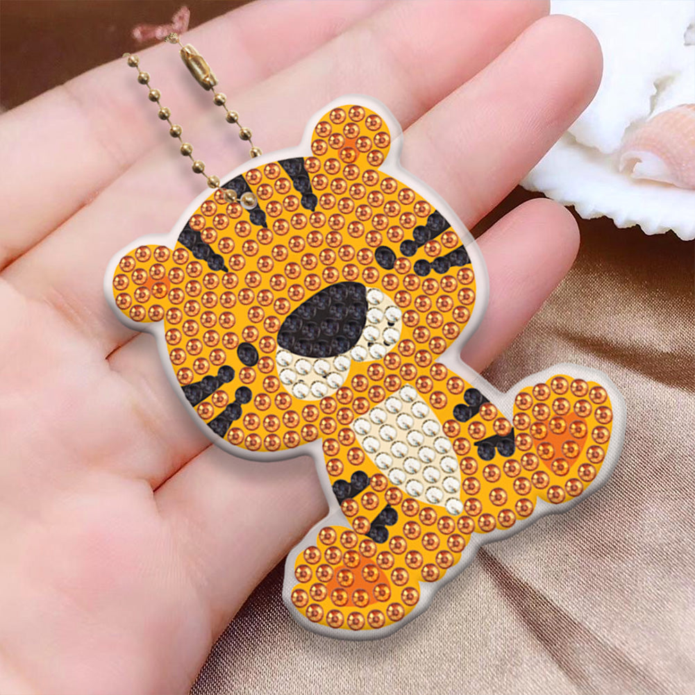 5pcs Diamond Painting Keychain DIY Special-shaped Drill Key Ring Pendants