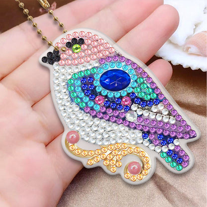 5pcs Diamond Painting Keychain DIY Special-shaped Drill Key Ring Pendants