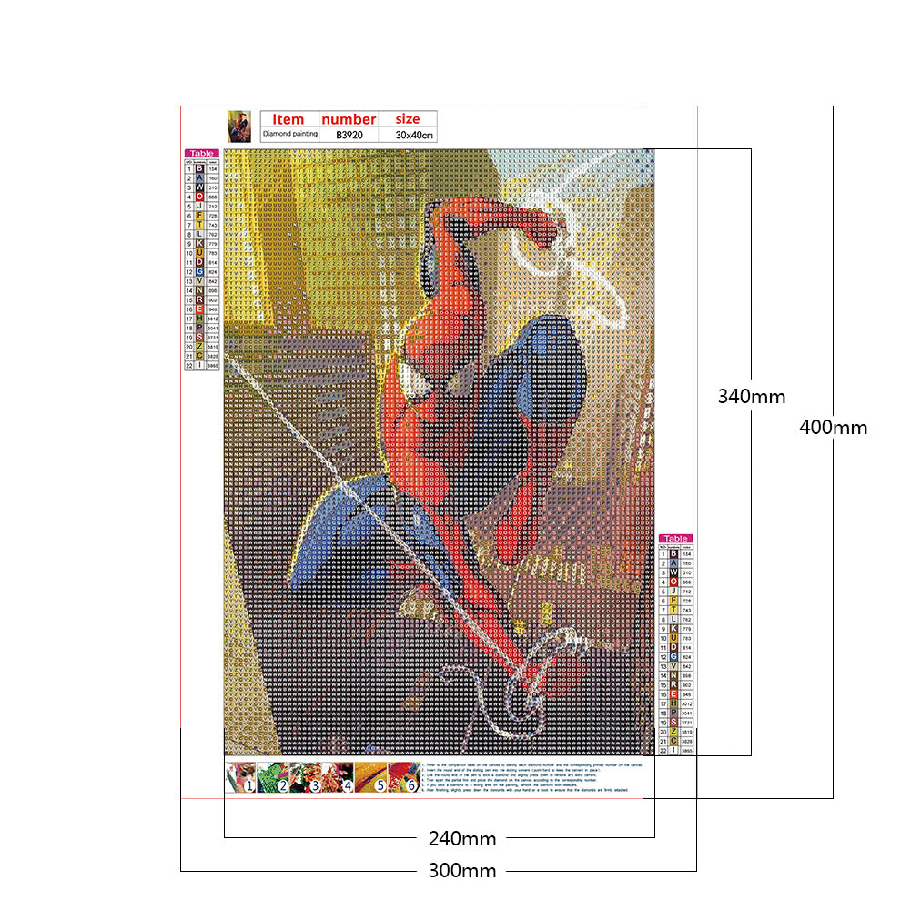 Spiderman - Full Round Drill Diamond Painting 30*40CM