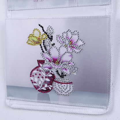 Wall Door Hanging Storage Bag DIY Diamond Painting 3 Pockets Home Organizer