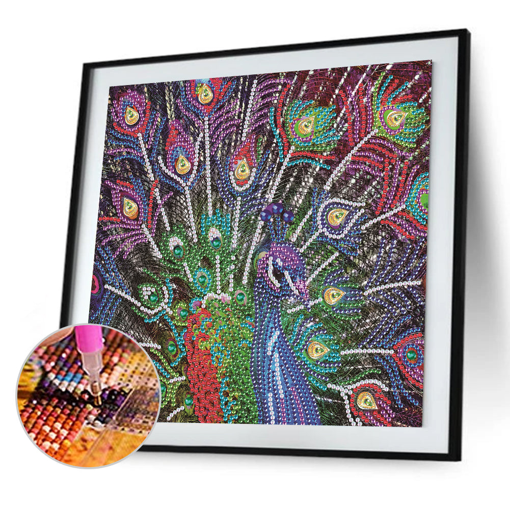 Peacock - Special Shaped Drill Diamond Paiting 30*30CM