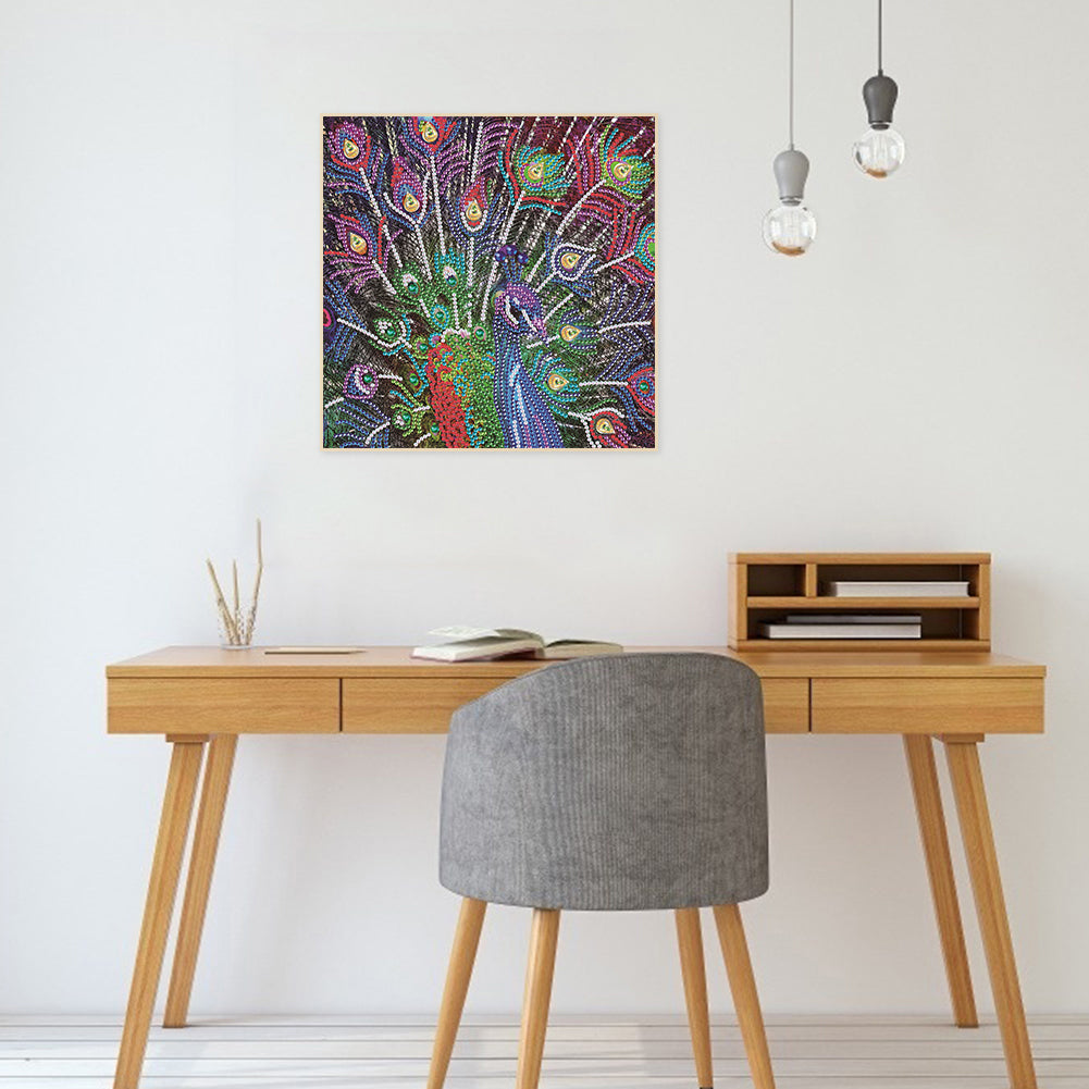 Peacock - Special Shaped Drill Diamond Paiting 30*30CM