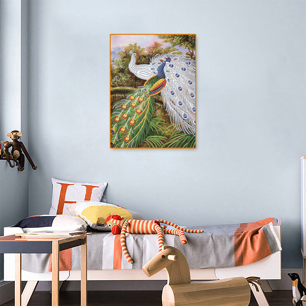 Peacock - Special Shaped Drill Diamond Paiting 30*40CM
