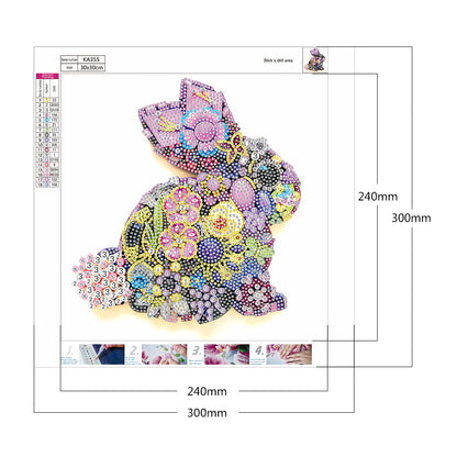 Rabbit - Special Shaped Drill Diamond Paiting 30*30CM