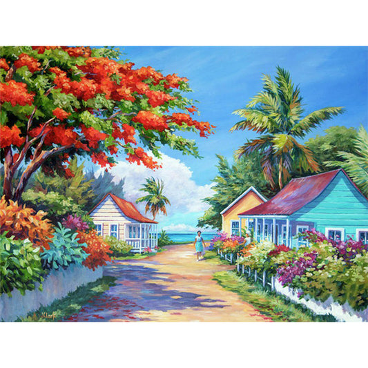 House Scenery - Full Round Drill Diamond Painting 40*30CM