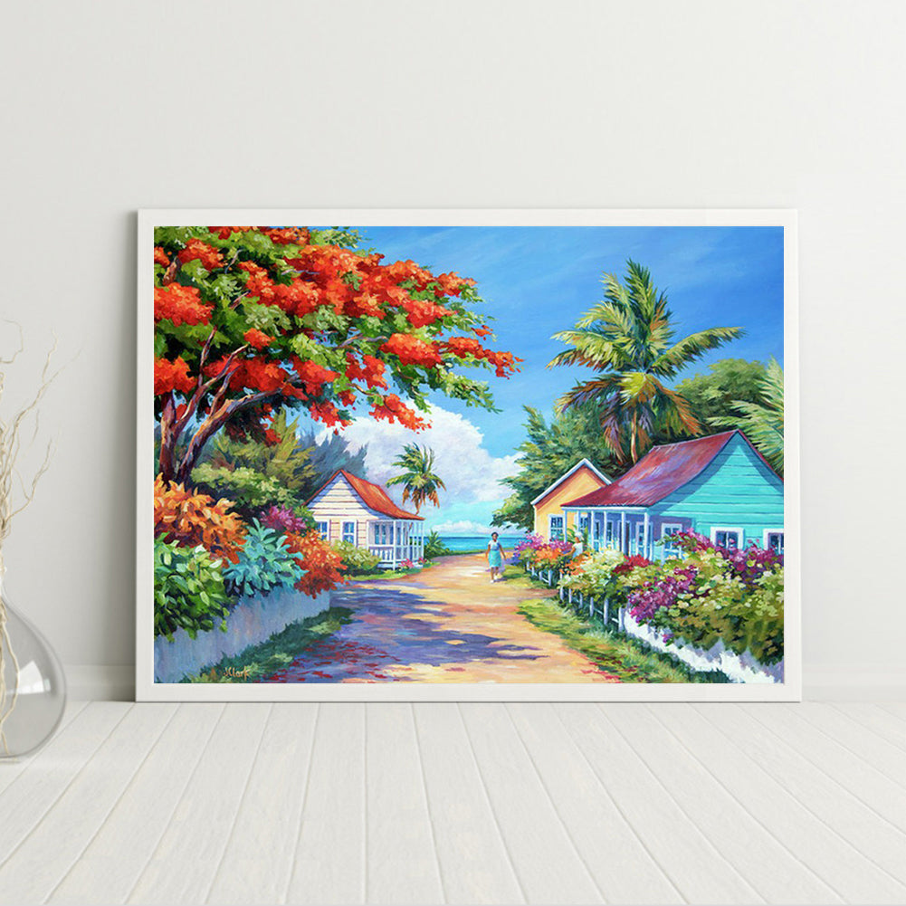 House Scenery - Full Round Drill Diamond Painting 40*30CM