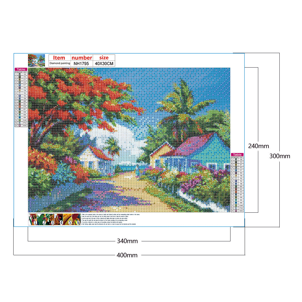 House Scenery - Full Round Drill Diamond Painting 40*30CM