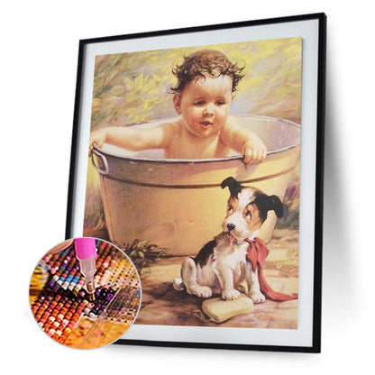 Baby Baby - Full Round Drill Diamond Painting 30*40CM