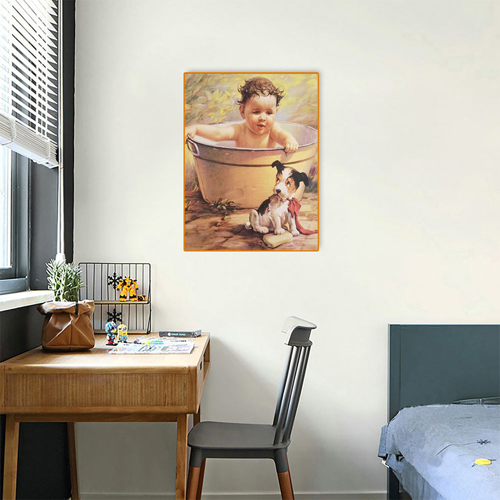 Baby Baby - Full Round Drill Diamond Painting 30*40CM