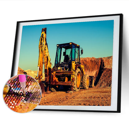 Excavator - Full Round Drill Diamond Painting 40*30CM