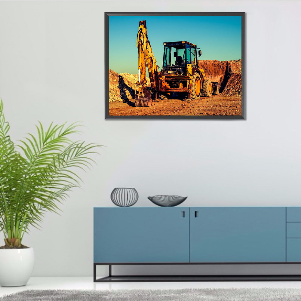 Excavator - Full Round Drill Diamond Painting 40*30CM