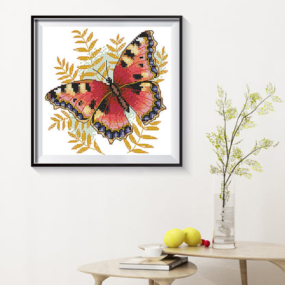 Butterfly Six - 14CT Counted Cross Stitch 20*22CM