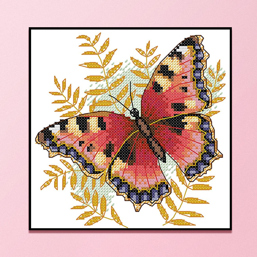 Butterfly Six - 14CT Counted Cross Stitch 20*22CM