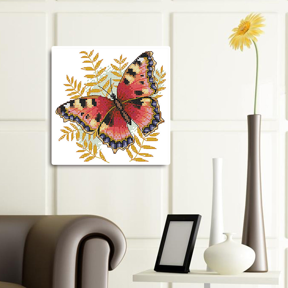 Butterfly Six - 14CT Counted Cross Stitch 20*22CM