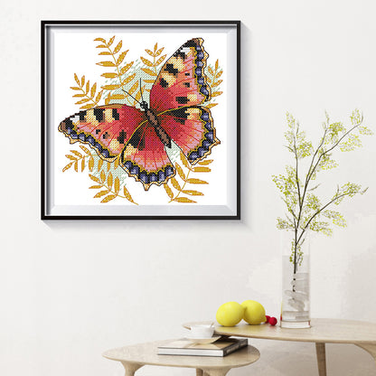 Butterfly Six - 14CT Counted Cross Stitch 20*22CM