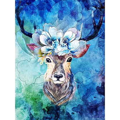 Deer - Full Round Drill Diamond Painting 30*40CM
