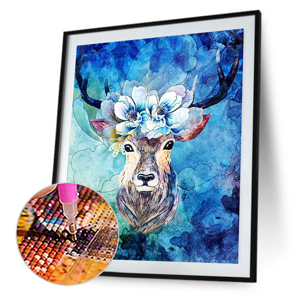 Deer - Full Round Drill Diamond Painting 30*40CM