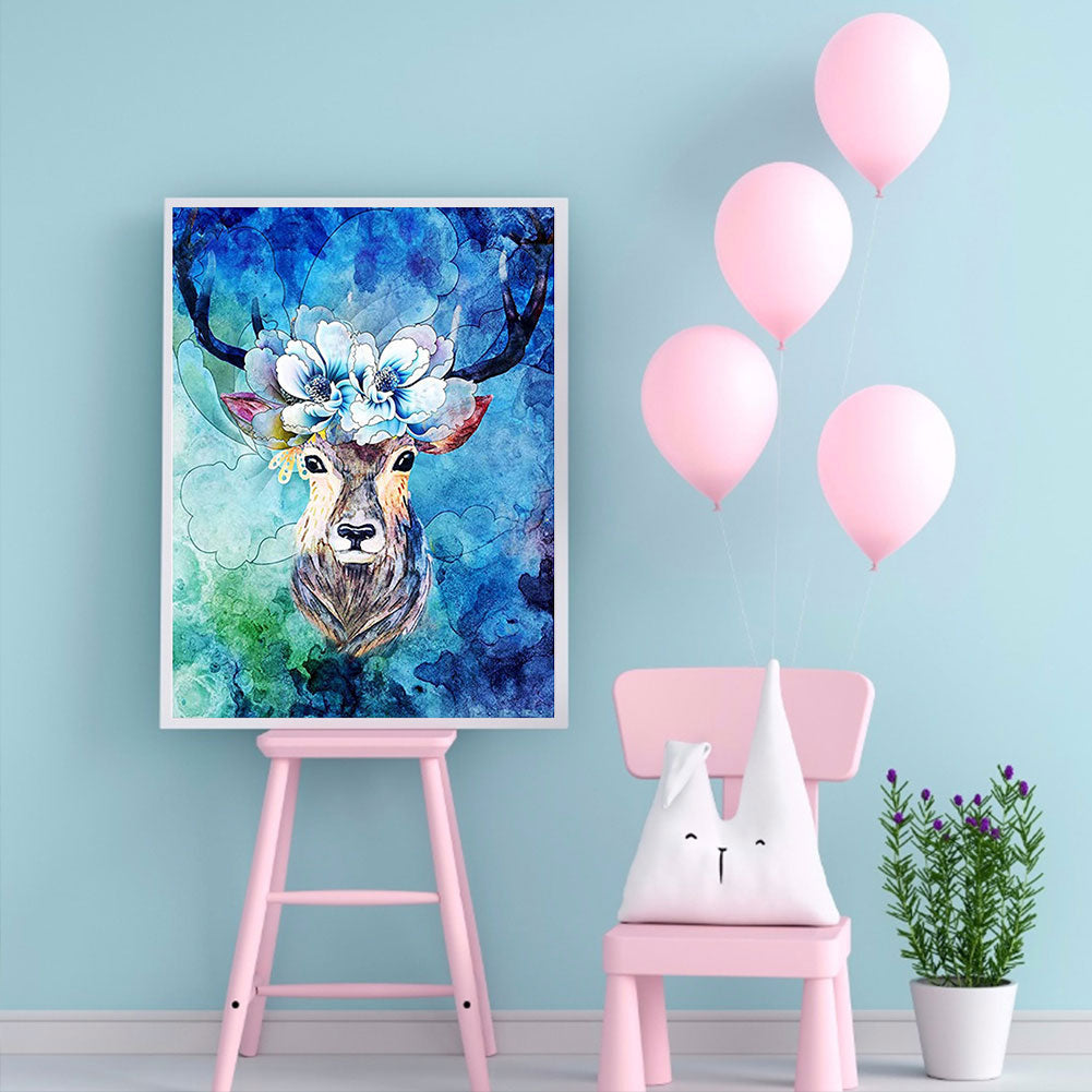 Deer - Full Round Drill Diamond Painting 30*40CM