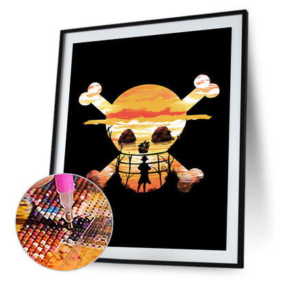 Halloween Skeleton - Full Round Drill Diamond Painting 30*40CM