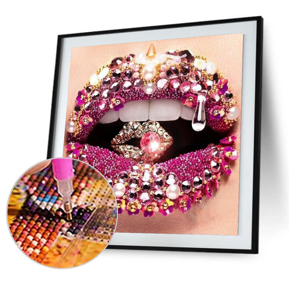 Lips - Full Round Drill Diamond Painting 30*30CM