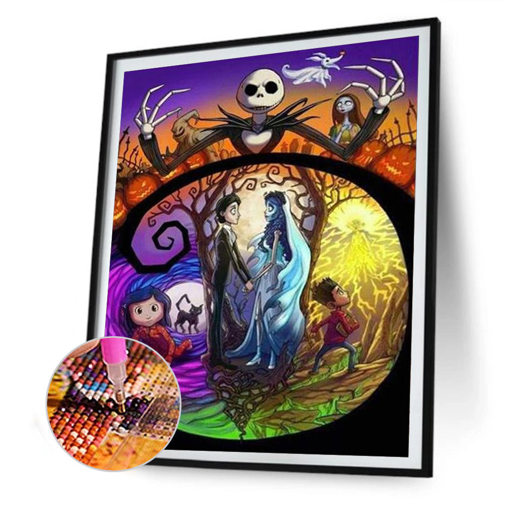 Weird City Night - Full Round Drill Diamond Painting 30*40CM