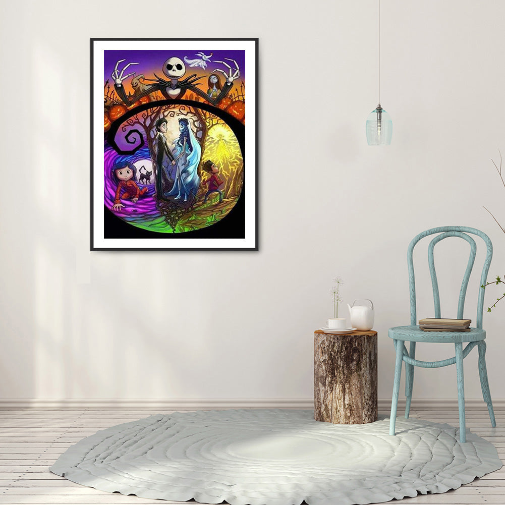 Weird City Night - Full Round Drill Diamond Painting 30*40CM