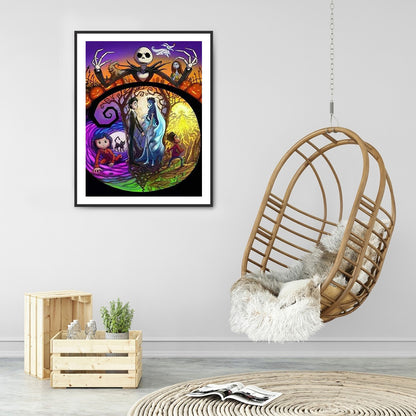 Weird City Night - Full Round Drill Diamond Painting 30*40CM