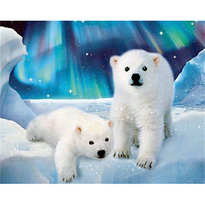 Polar Bear - Full Round Drill Diamond Painting 40*30CM