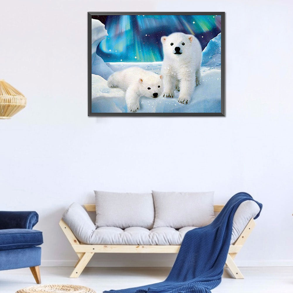 Polar Bear - Full Round Drill Diamond Painting 40*30CM