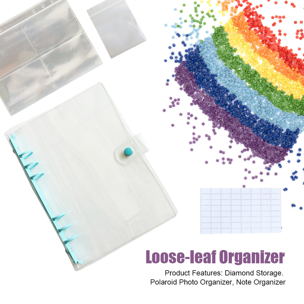 Diamond Painting Storage Book Beads Container Clear Loose Leaf A5 Binder