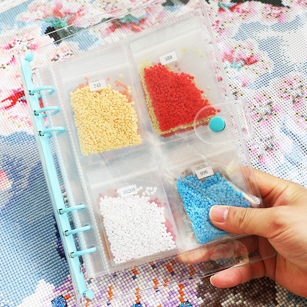 Diamond Painting Storage Book Beads Container Clear Loose Leaf A5 Binder