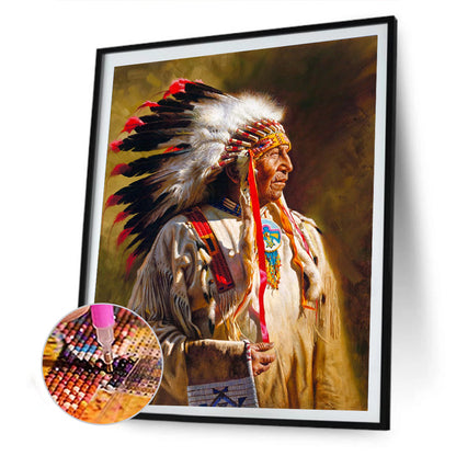 Indians - Full Round Drill Diamond Painting 50*60CM