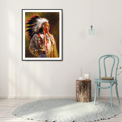 Indians - Full Round Drill Diamond Painting 50*60CM