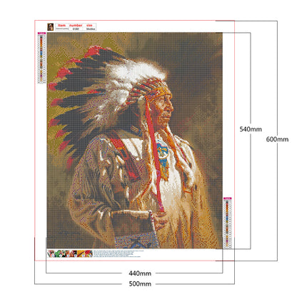 Indians - Full Round Drill Diamond Painting 50*60CM