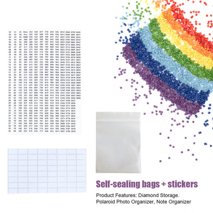 Diamond Painting Storage Book Clear Loose Leaf Self Sealing Plastic Bags