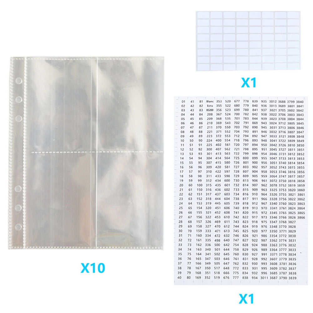 Diamond Painting Storage Book Clear Loose Leaf Self Sealing Plastic Bags