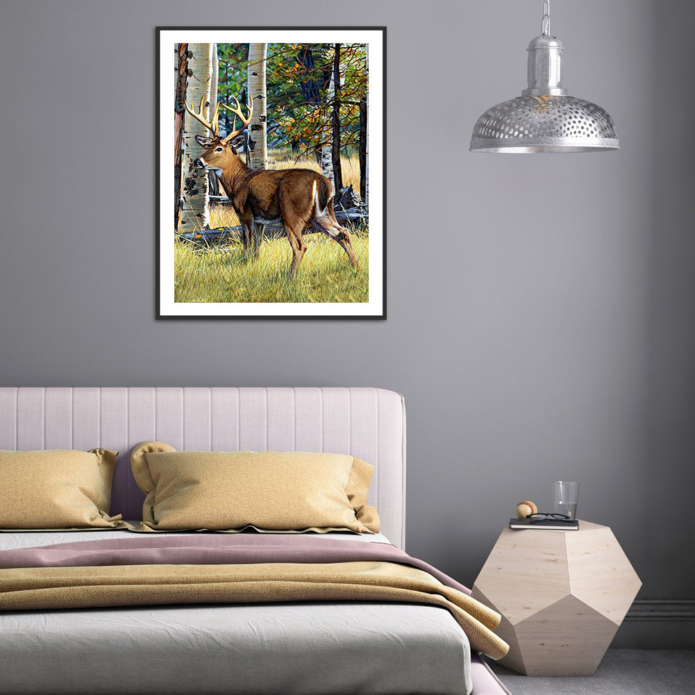 Deer - Full Round Drill Diamond Painting 30*40CM