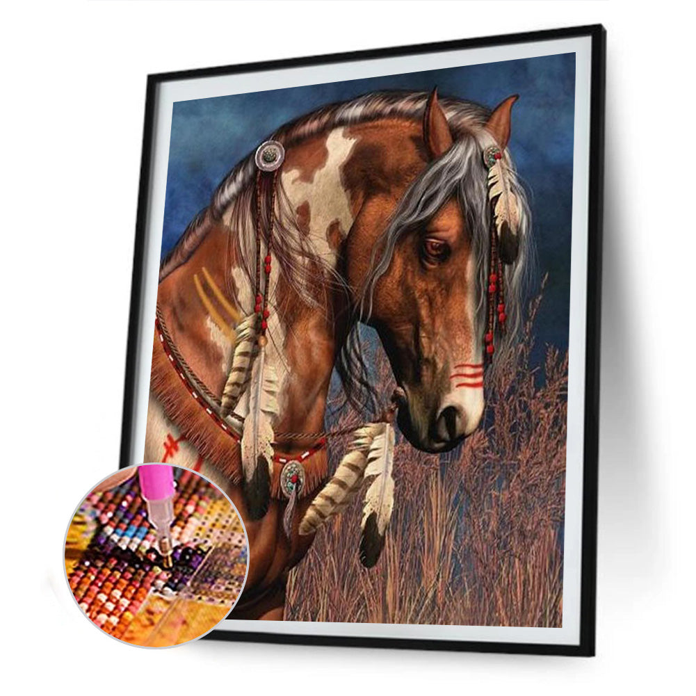 Horse 50*60CM(Canvas) Full Round Drill Diamond Painting