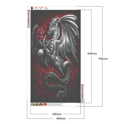 Dragon 40*70CM(Canvas) Full Round Drill Diamond Painting