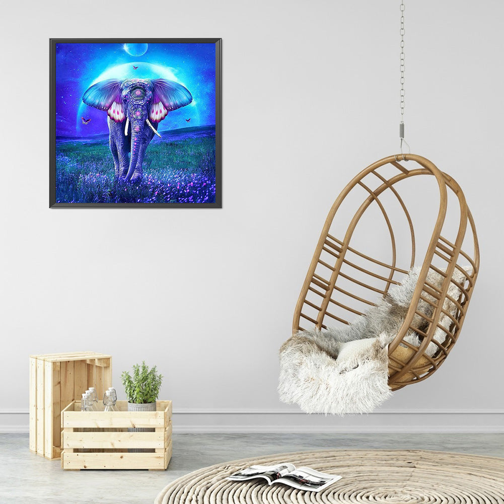 Elephant 30*30CM(Canvas) Full Round Drill Diamond Painting