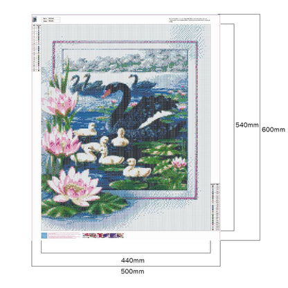 Black Swan 50*60CM(Canvas) Full Round Drill Diamond Painting