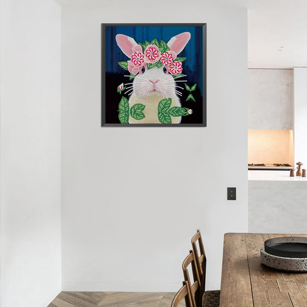 Rabbit 30*30CM(Canvas) Special Shaped Drill Diamond Paiting