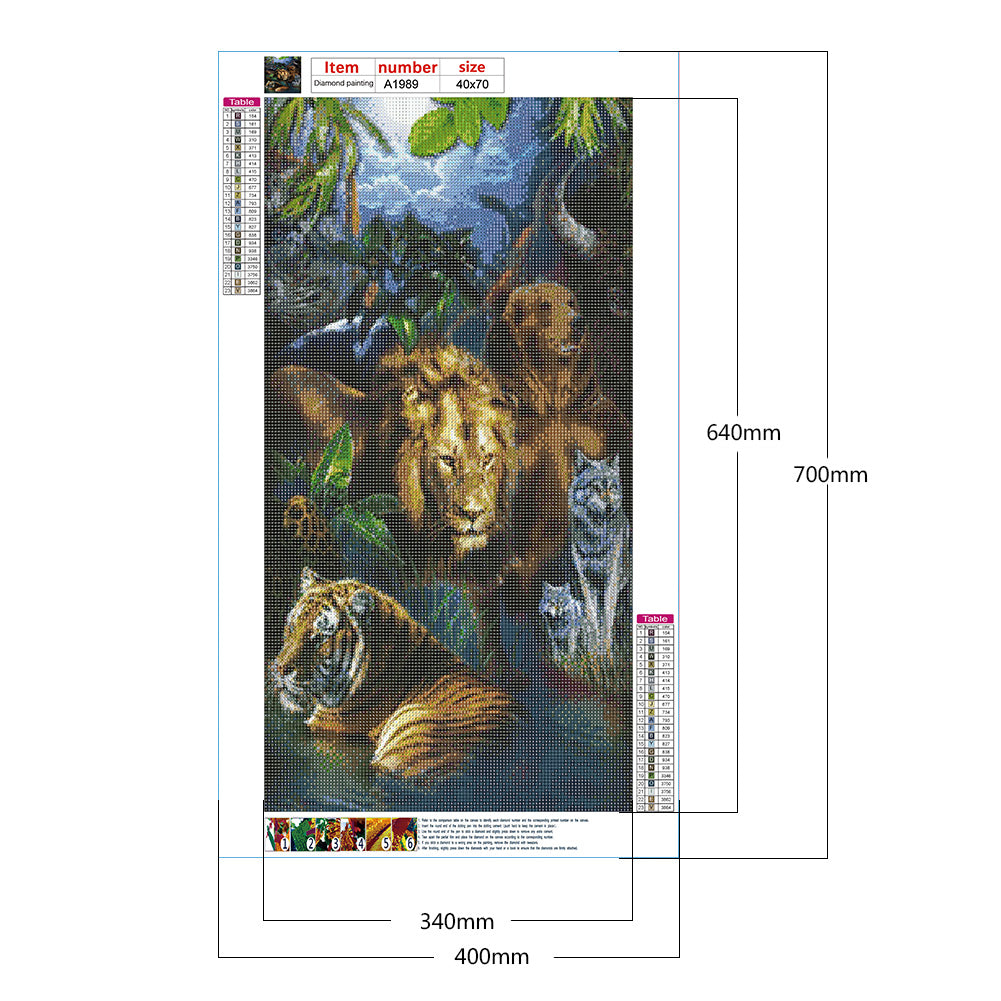 Zoo 40*70CM(Canvas) Full Round Drill Diamond Painting