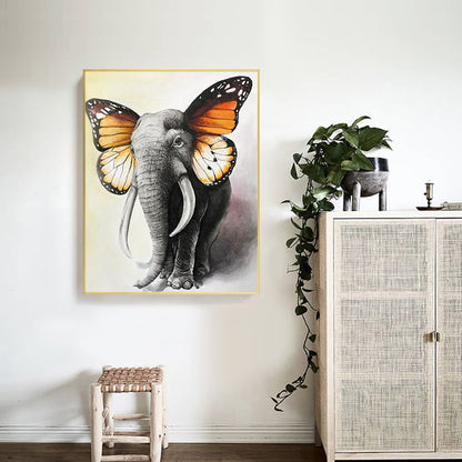 Butterfly Eared Elephant 50*60CM(Canvas) Full Square Drill Diamond Painting