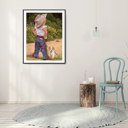 Play Child 30*40CM(Canvas) Full Round Drill Diamond Painting